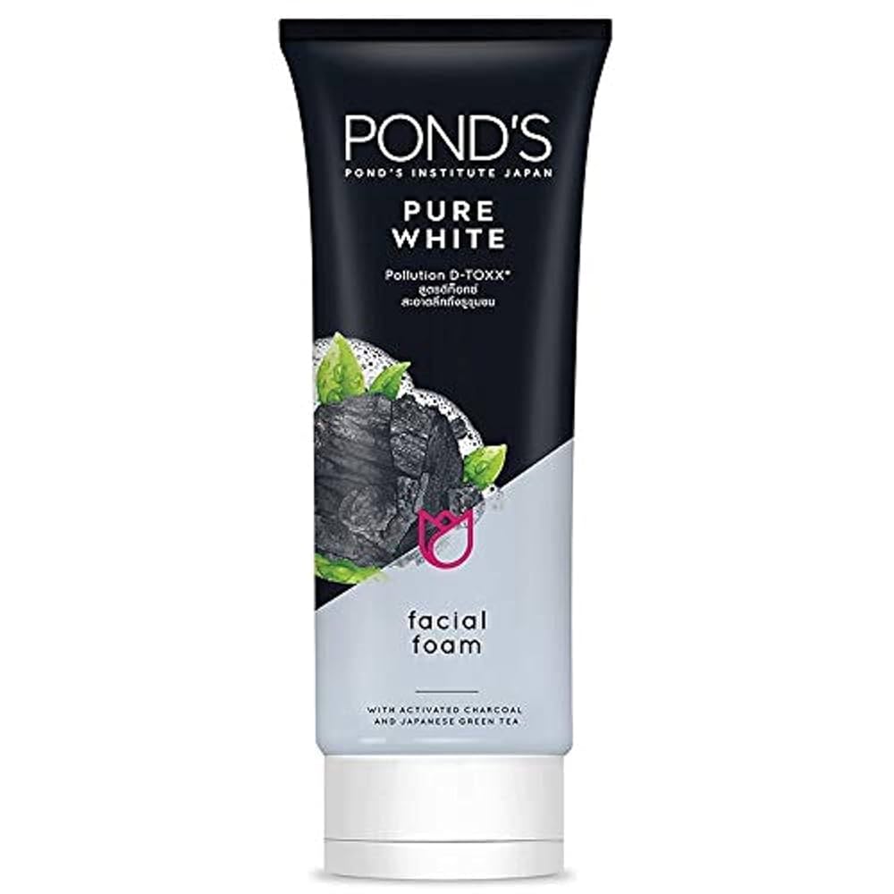 Pond’s Pure White Face Wash with Activated Charcoal – Deep Cleansing & Brightening Daily Face Cleanser (100g)