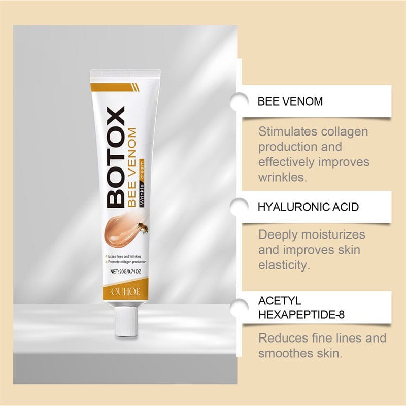 Whitening & Moisturizing Botox Bee Venom Facial Cream – Brightening, Anti-Aging, Hydrating Moisturizer for Radiant, Smooth & Youthful Skin (20g)